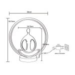 Lampa stołowa LED, dekoracyjna YOGA ED81F134U ZUMA LINE