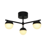 Lampa sufitowa Contina czarna, 3 szklane klosze 2512096003 Nordlux