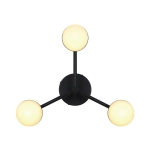 Lampa sufitowa Contina czarna, 3 szklane klosze 2512096003 Nordlux
