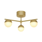 Lampa sufitowa Contina mosiężna, 3 szklane klosze 2512096035 Nordlux