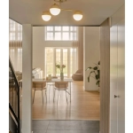 Lampa sufitowa Contina mosiężna, 3 szklane klosze 2512096035 Nordlux