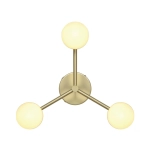 Lampa sufitowa Contina mosiężna, 3 szklane klosze 2512096035 Nordlux