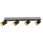 Lampa sufitowa Parma 4xGU10 + 1xLED czarna LP-0612/4C BK LIGHT PRESTIGE