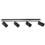 Lampa sufitowa Parma 4xGU10 + 1xLED czarna LP-0612/4C BK LIGHT PRESTIGE