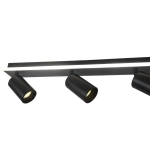 Lampa sufitowa Parma 4xGU10 + 1xLED czarna LP-0612/4C BK LIGHT PRESTIGE