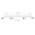 Lampa sufitowa Perugia 4xGU10 + 1xLED biała LP-0703/4C WH LIGHT PRESTIGE