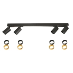 Lampa sufitowa Perugia 4xGU10 + 1xLED czarna LP-0703/4C BK LIGHT PRESTIGE