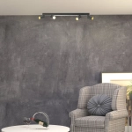 Lampa sufitowa Perugia 4xGU10 + 1xLED czarna LP-0703/4C BK LIGHT PRESTIGE