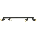 Lampa sufitowa Perugia 4xGU10 + 1xLED czarna LP-0703/4C BK LIGHT PRESTIGE
