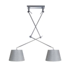 Lampa wisząca ADAM 2S PENDANT grey AZ1842+AZ2598 śr.20cm AZZARDO