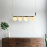 Lampa wisząca Alisa 4xE14 złota/biała LP-005/4L GD LIGHT PRESTIGE