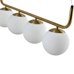 Lampa wisząca Alisa 4xE14 złota/biała LP-005/4L GD LIGHT PRESTIGE