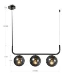 Lampa wisząca Alisa grafitowa 3xE14 LP-005/3L grafit LIGHT PRESTIGE