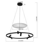 Lampa wisząca Almeria 6xLED czarna LP-907/1P BK LIGHT PRESTIGE