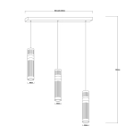 Lampa wisząca Ambiente 3 LED CCT złota LP-1510/3L GD LIGHT PRESTIGE