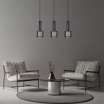 Lampa wisząca Amo czarno-złota 3xE27 LP-0702/3L GD Light Prestige