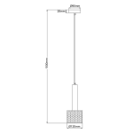 Lampa wisząca Amo złoto-czarna 1xE27 LP-0702/1P GD Light Prestige