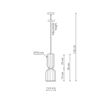 Lampa wisząca Balera zielona LP-0309/1P Green Light Prestige