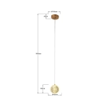 Lampa wisząca Brillant 1 złota LED CCT LP-3303/1P GD Light Prestige