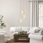 Lampa wisząca Brillant 3 złota LED CCT LP-3303/3P GD Light Prestige