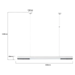 Lampa wisząca Cali L LED CCT Tuya biała LP-1301/1P L WH Smart LIGHT PRESTIGE