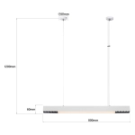 Lampa wisząca Cali M LED CCT Tuya biała LP-1301/1P M WH Smart LIGHT PRESTIGE