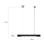 Lampa wisząca Cali M LED CCT Tuya czarna LP-1301/1P M BK Smart LIGHT PRESTIGE