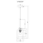 Lampa wisząca Elaris transparentna 1xE27 LP-8103/1P TR Light Prestige
