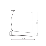 Lampa wisząca Ibros biała 18W IP20 LED CCT LP-7001/1P 20 WH-63 18 CCT LIGHT PRESTIGE