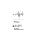 Lampa wisząca Impress 5 AZ0499 Black AZZARDO