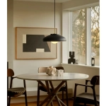 Lampa wisząca Latif Design For The People - czarna, mleczny klosz 2520123003 Nordlux