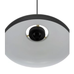 Lampa wisząca Latif Design For The People - czarna, mleczny klosz 2520123003 Nordlux