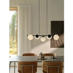 Lampa wisząca Lilly 5 – czarna lampa z kulistymi kloszami 2612623003 Nordlux