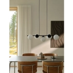 Lampa wisząca Lilly 5 – czarna lampa z kulistymi kloszami 2612623003 Nordlux