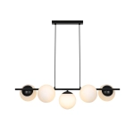 Lampa wisząca Lilly 5 – czarna lampa z kulistymi kloszami 2612623003 Nordlux