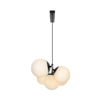 Lampa wisząca Lilly 5 – czarna lampa z kulistymi kloszami 2612623003 Nordlux