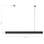 Lampa wisząca Luci L LED CCT Tuya czarna LP-1401/1P L BK Smart LIGHT PRESTIGE