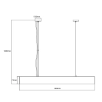 Lampa wisząca Luci M LED CCT Tuya biała LP-1401/1P M WH Smart LIGHT PRESTIGE