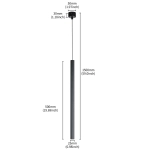 Lampa wisząca Lungo 1xG9 LP-894/1P RED LIGHT PRESTIGE