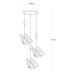 Lampa wisząca Mariposa 2xLED LP-1715/1P LIGHT PRESTIGE