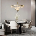Lampa wisząca Marissa Cristal złota LED CCT LP-2515/1P Cristal GD Light Prestige