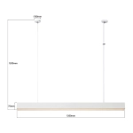 Lampa wisząca Mira L LED CCT Tuya biała LP-1201/1P L WH Smart LIGHT PRESTIGE