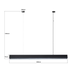 Lampa wisząca Mira L LED CCT Tuya czarna LP-1201/1P L BK Smart LIGHT PRESTIGE