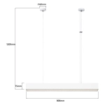 Lampa wisząca Mira M LED CCT Tuya biała LP-1201/1P M WH Smart LIGHT PRESTIGE