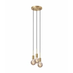 kinkiecik.pl Lampa wisząca mosiądz potrójna PACO 2112063035 Nordlux