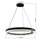 Lampa wisząca Plum 1 LED CCT duża czarna LP-0407/1P L BK Triangle LIGHT PRESTIGE