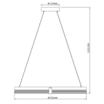 Lampa wisząca Plum 1 LED CCT średnia czarna LP-0407/1P M BK Triangle LIGHT PRESTIGE