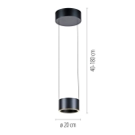 PURE CLIPSE LAMPA WISZĄCA z pilotem 2471-15 Paul Neuhaus by Zuma Line