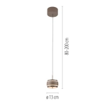 Lampa wisząca PURE FALLING RINGS 2503-97 Paul Neuhaus by Zuma