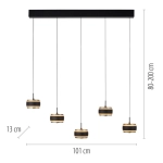 Lampa wisząca PURE FALLING RINGS 2504-18 Paul Neuhaus by Zuma
